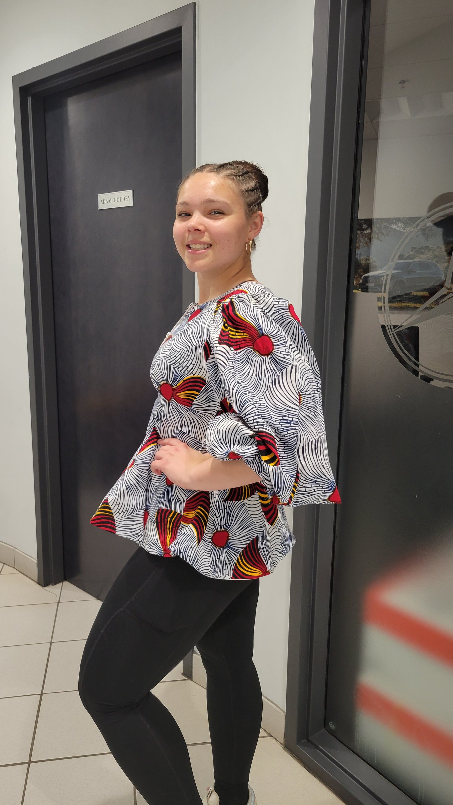 Bella Peplum Balloon Sleeve Blouse