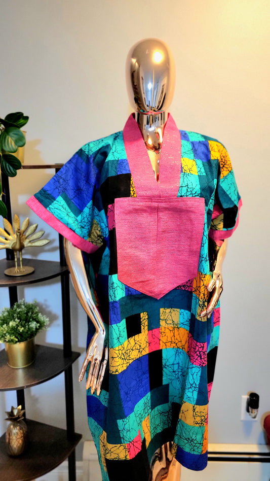 Dami Glamorous Aso Oke Short Kaftan Dress
