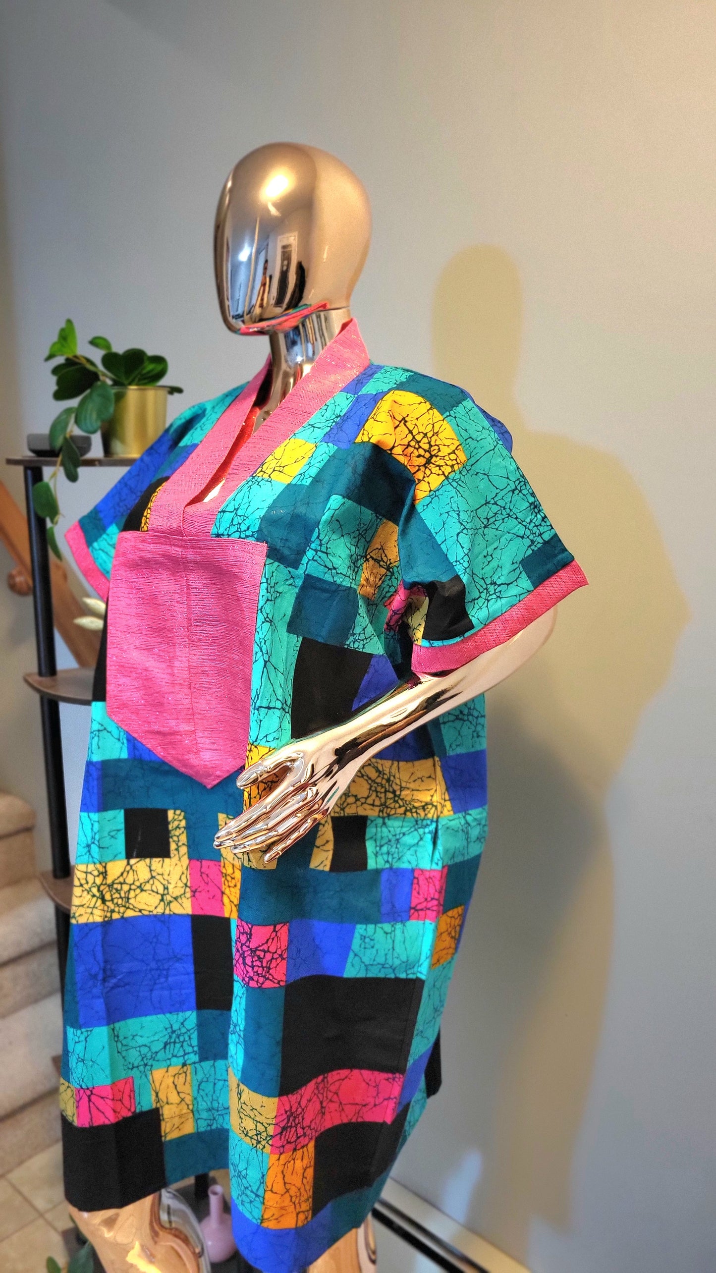 Dami Glamorous Aso Oke Short Kaftan Dress