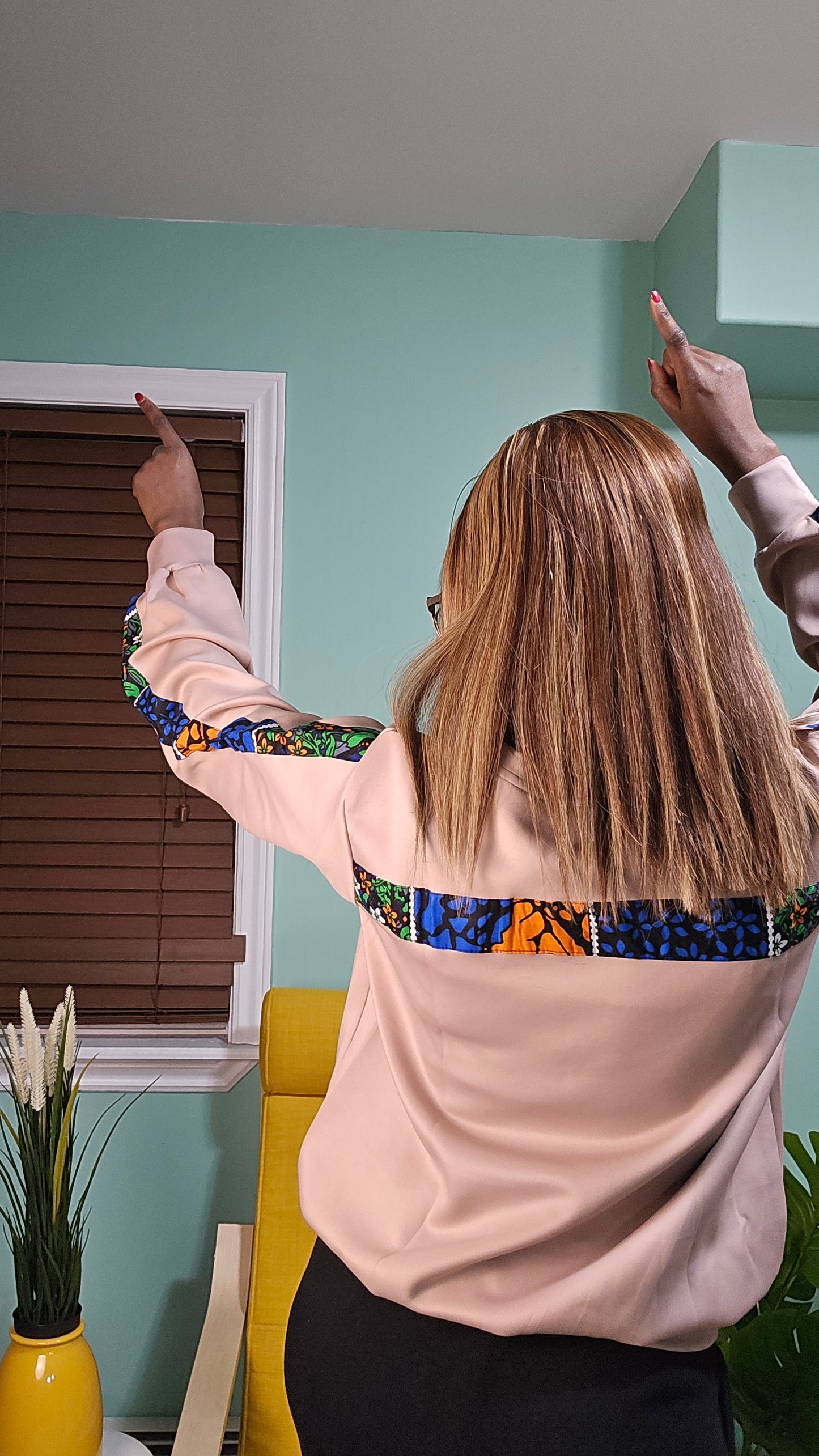 Trish long sleeve ankara design sweater