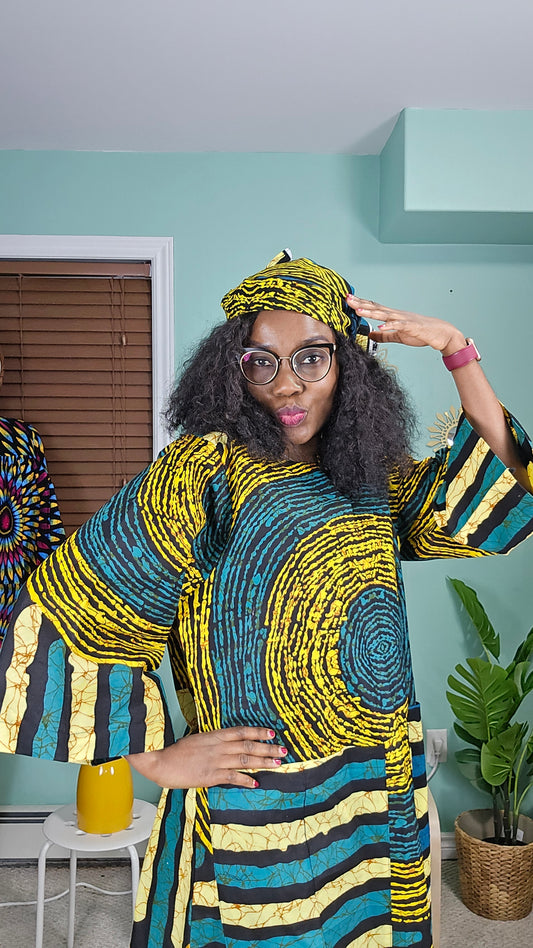 Shaffy Royal Kaftan Dress set