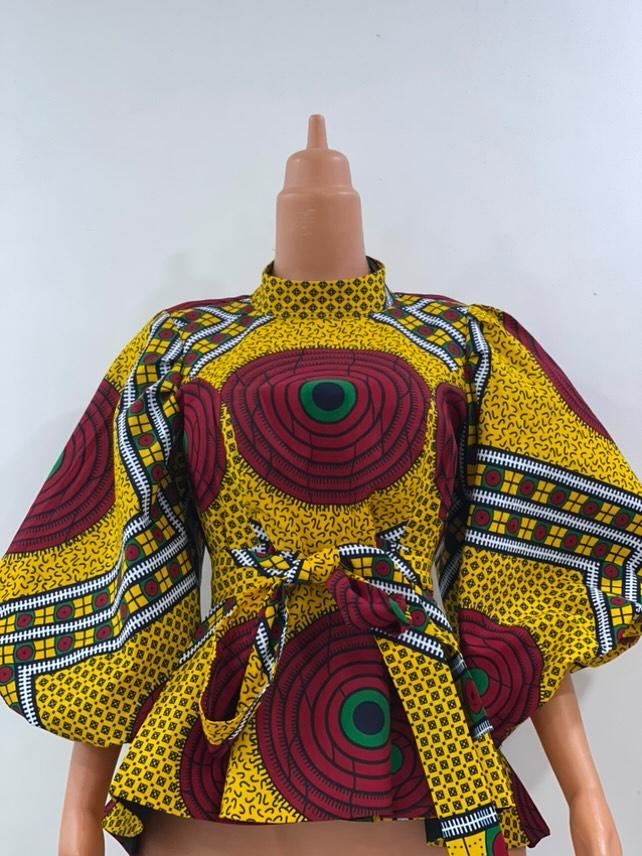 Shade peplum blouse