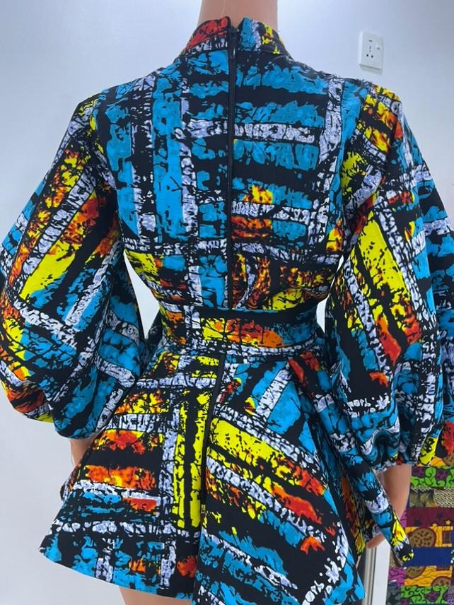 Shade peplum blouse blue