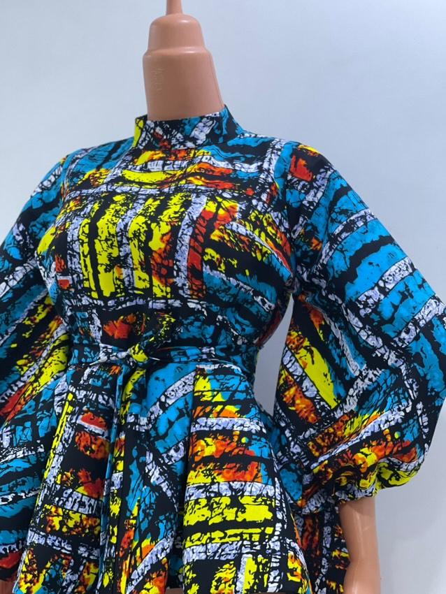 Shade peplum blouse blue