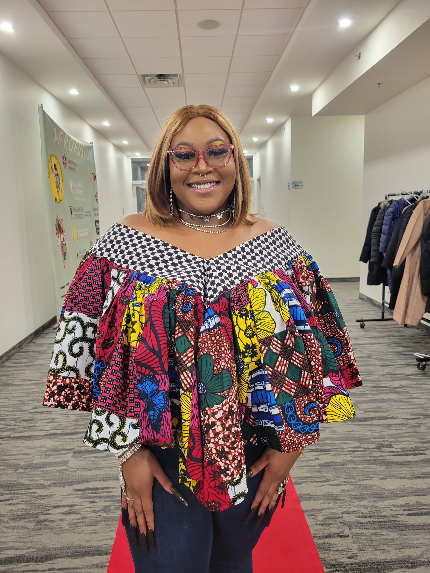 Ara yellow design cape top