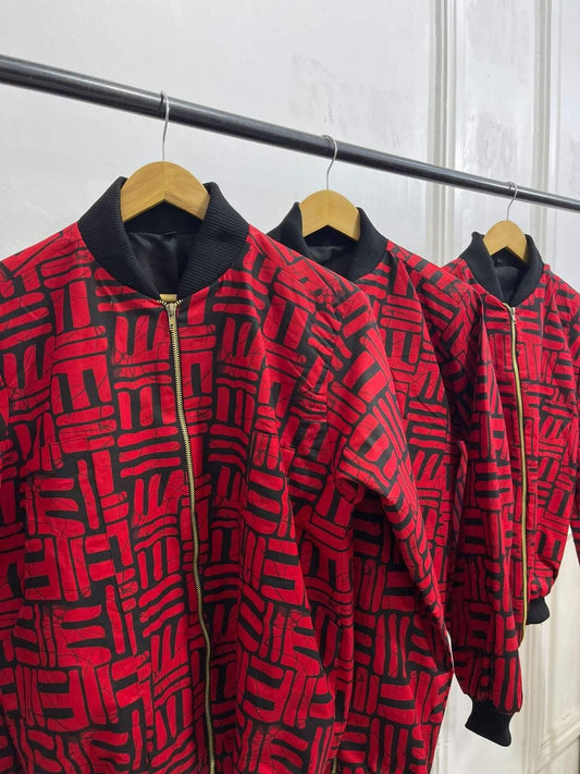 Burna Ankara Unisex Bomper Jacket