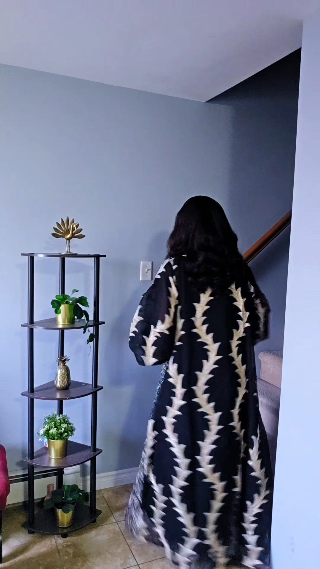Zeena Luxury Kaftan Gold Black