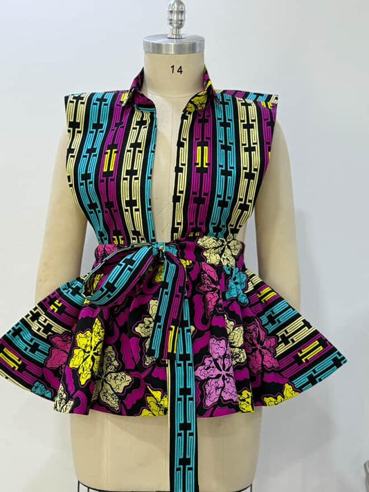 Tiara Classy Sleeveless Top Purple teal