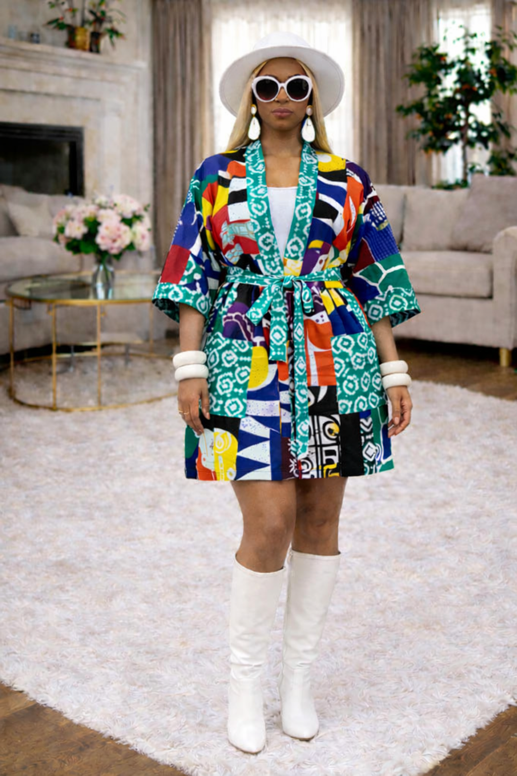 Floramae Dress Kimono Multicoloured