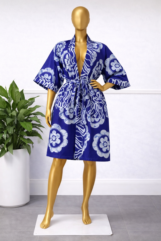 Floramae Dress Kimono Blue