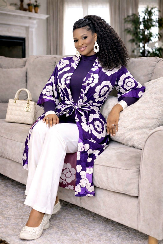 Floramae Dress Kimono Purple
