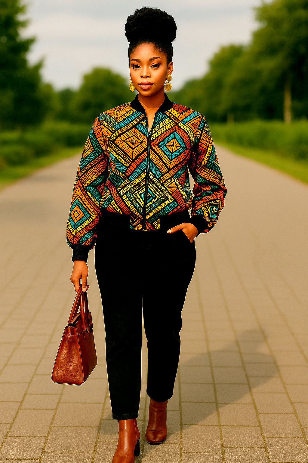 Charming Unisex Multicolour Bomber Jacket