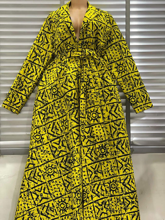 Fiyin batik patterned jacket dress