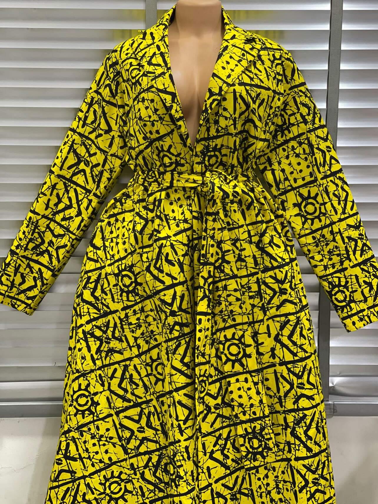 Fiyin batik patterned jacket dress