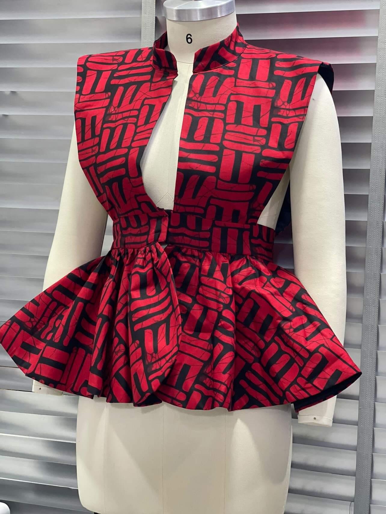 Ankara shop peplum jacket