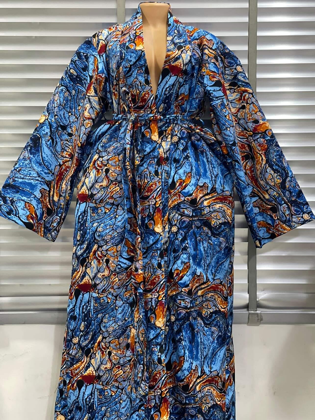 Aniks art design patterned kimono dress