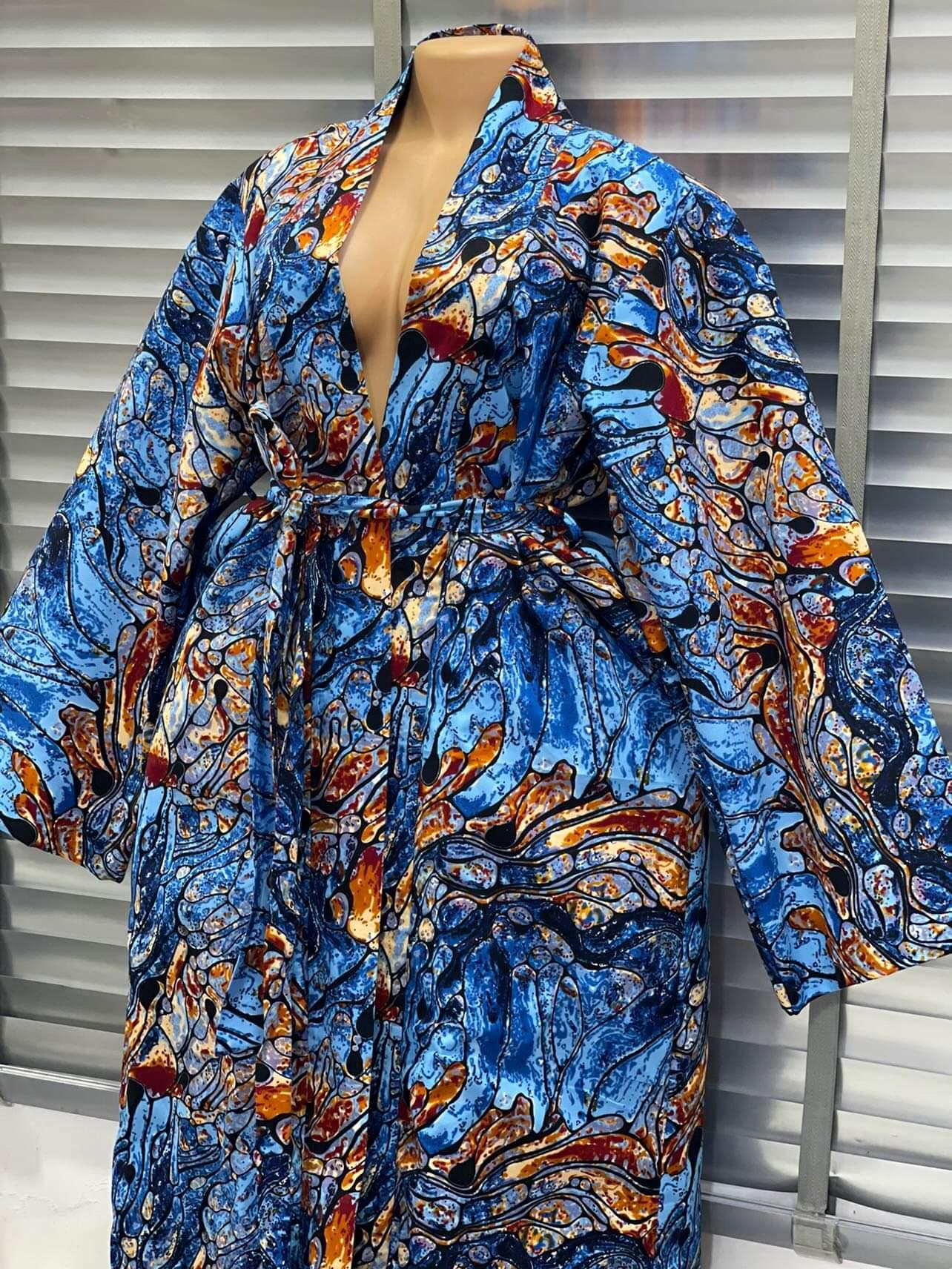 Aniks art design patterned kimono dress